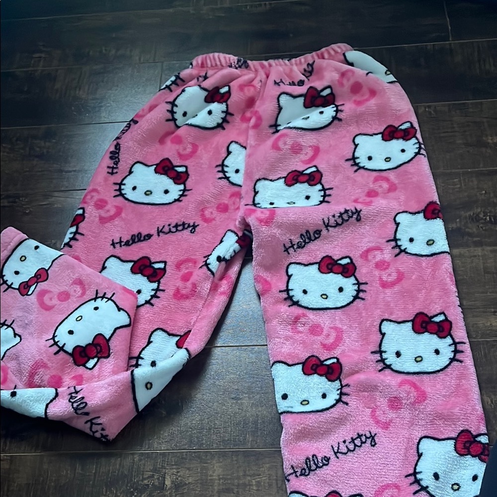 Amazon Pink and White Straight Leg Pajama Pants